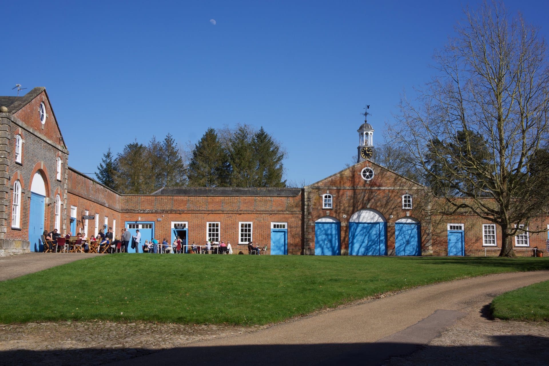 The stable courtyard beside Claydon House, Buckinghamshire, in April 2013.
